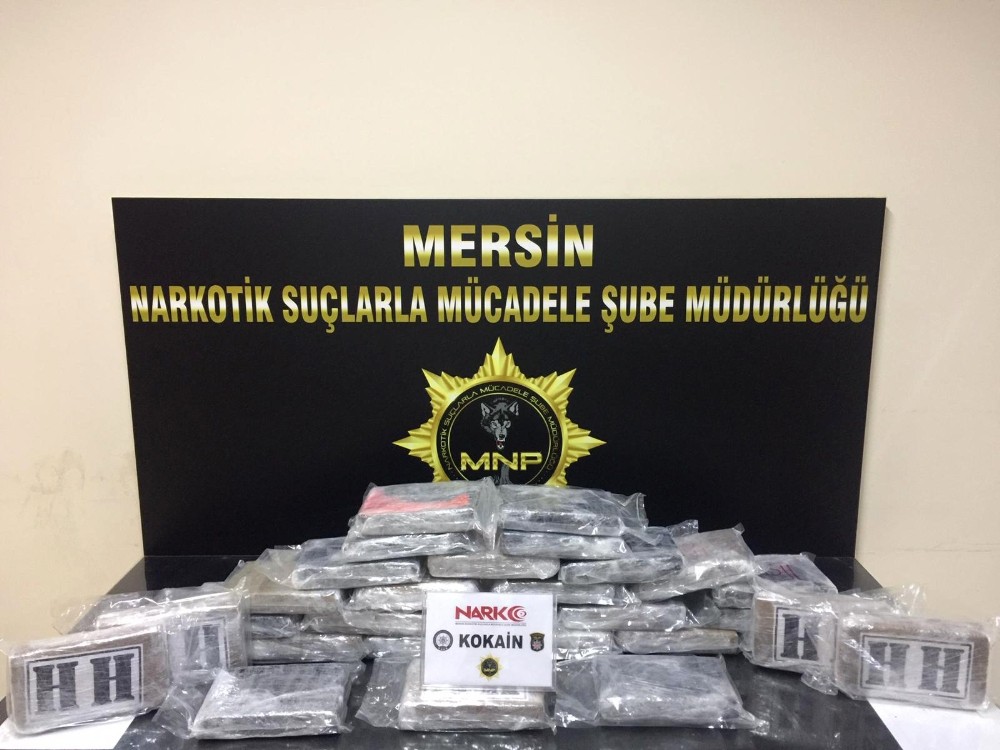 Mersin Limanı’nda 34 kilo 795 gram kokain ele geçirildi 