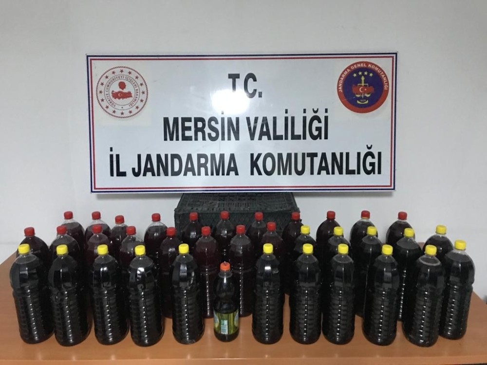Mersin’de 191 litre sahte içki ele geçirildi 