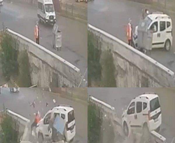 Mersin'de akıl almaz kaza! Saniye saniye görüntülendi