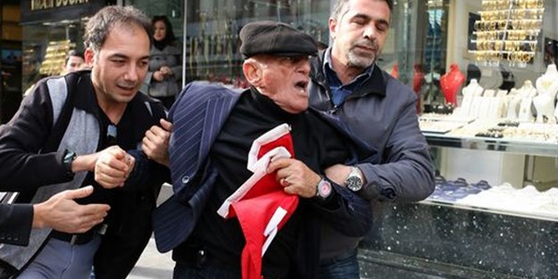 Mersin'de HDP'lilere Türk bayraklı tepki!