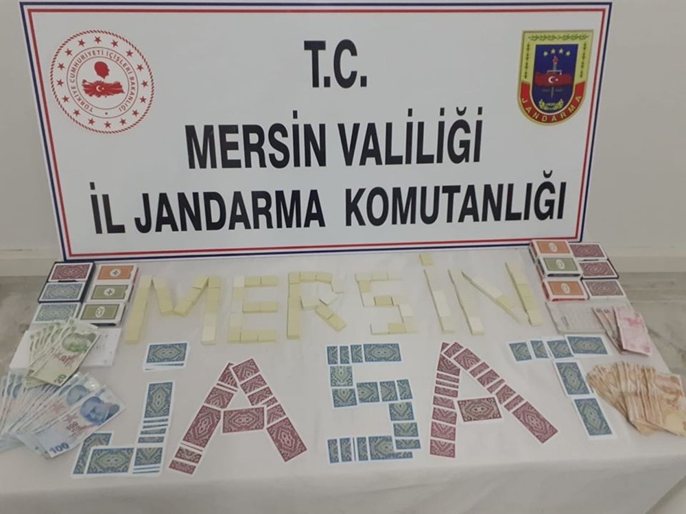 Mersin’de kumarcılara jandarmadan şok baskın 