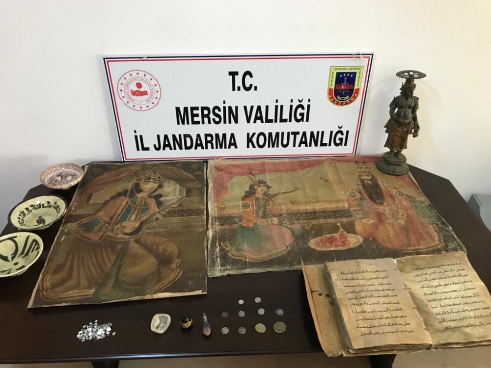 Mersin’de tarihi eser operasyonu: 2 gözaltı 