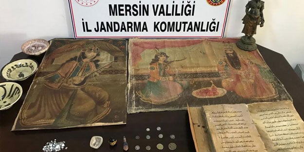 Mersin'de tarihi eser operasyonu: 2 gözaltı