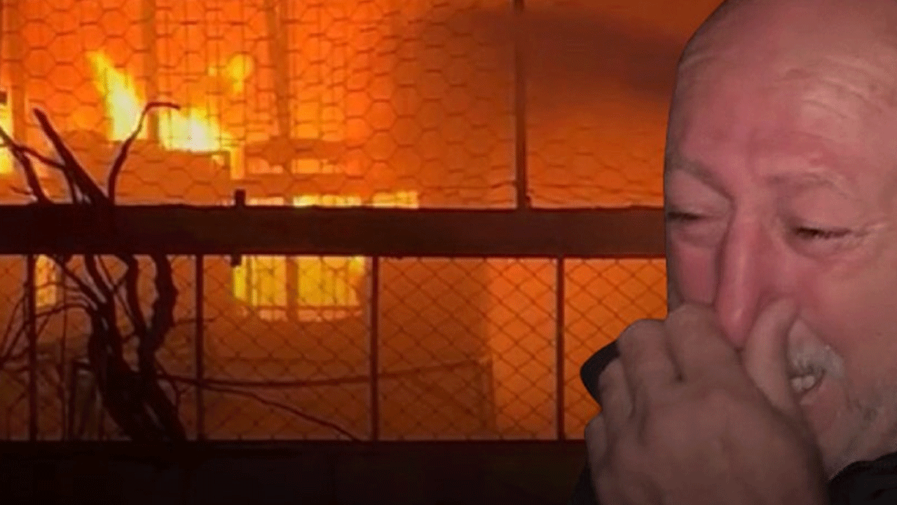 Mersin'de yangın faciası: Göz yaşlarını tutamadı!