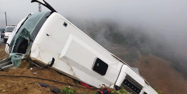 Mersin'de yolcu otobüsü, şarampole yuvarlandı: Çok sayıda yaralı var