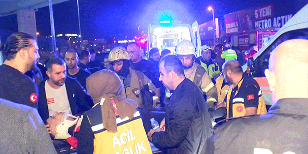 Merter D-100'de, makas atan cip bariyerlere çarpıp alev aldı