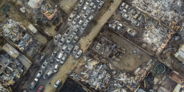 Mesai ücreti uğruna şehri ateşe verdi!