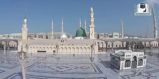 Mescid-i Nebevi'yi hiç böyle gördünüz mü?