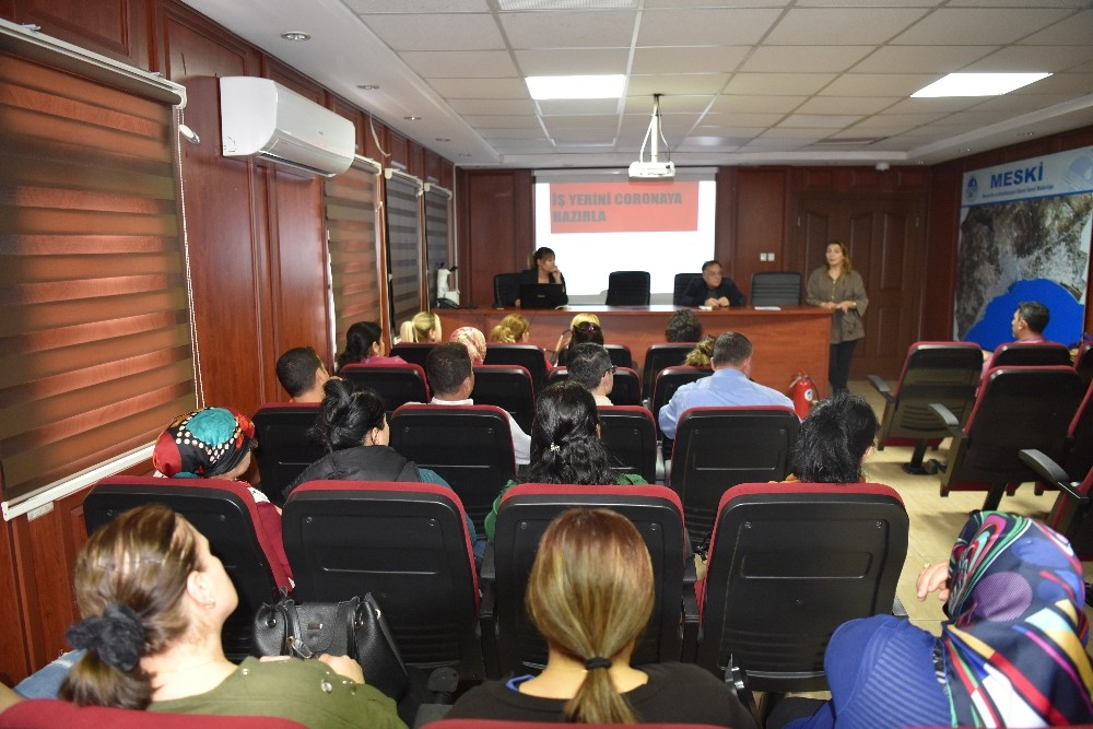 MESKİ çalışanları koronavirüs hakkında bilgilendirildi 