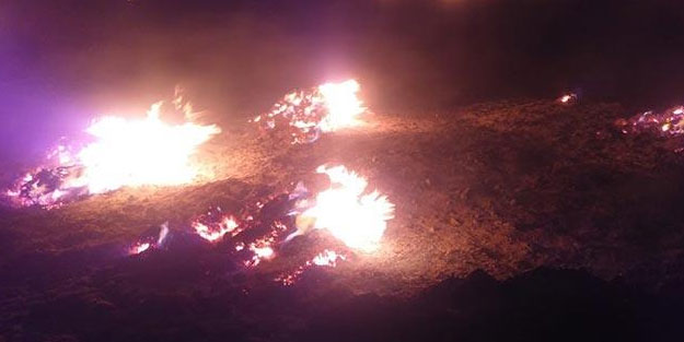 Meteor düştükten sonra yangın çıktı