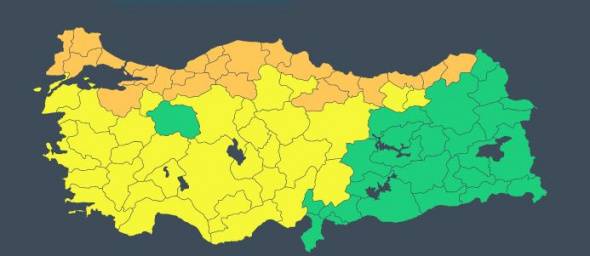 Meteoroloji'den 55 kente, sarı ve turuncu kodlu uyarı!