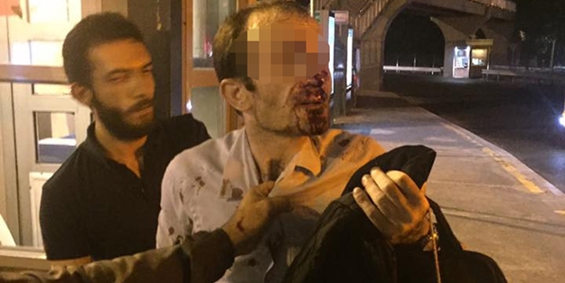 Metorbüs tacizcisine tekme tokat dayak