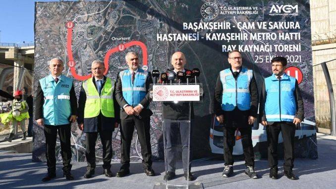 Metro hattının yüzde 72’si tamamlandı