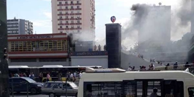 Metro istasyonunda yangın paniği