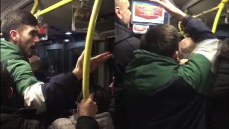 Metrobüste ortalık karıştı: Çocuklar var yapmayın...