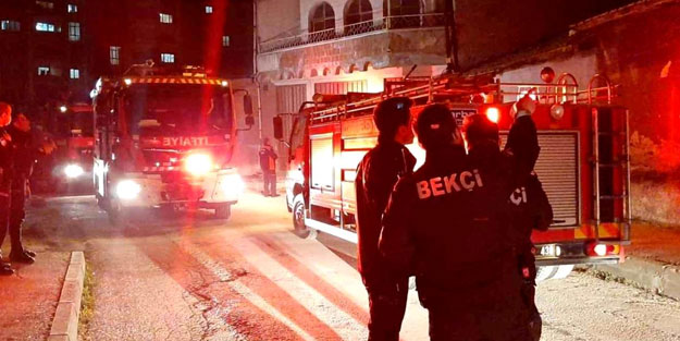 Metruk binada çıkan yangın mahalleliyi korkuttu