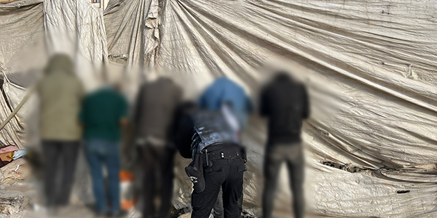 Metruk binalarda uyuşturucu içenler arandı!