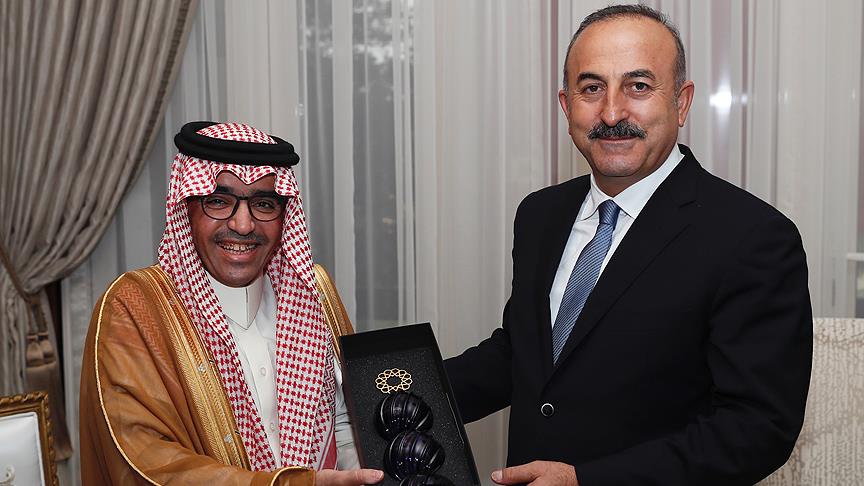 Mevlüt Çavuşoğlu ATÖ Başkanı Al-Fuhaid'i kabul etti