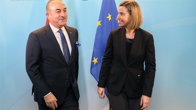 Mevlüt Çavuşoğlu ile Mogherini 45 dakika görüştü