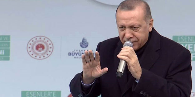 Meydanı gören Başkan Erdoğan şaşkınlığını gizleyemedi