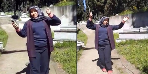 Bu ne saygısızlık! Mezarlıkta oynadı