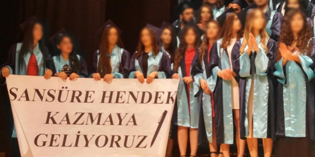 Mezuniyetteki skandal pankarta inceleme
