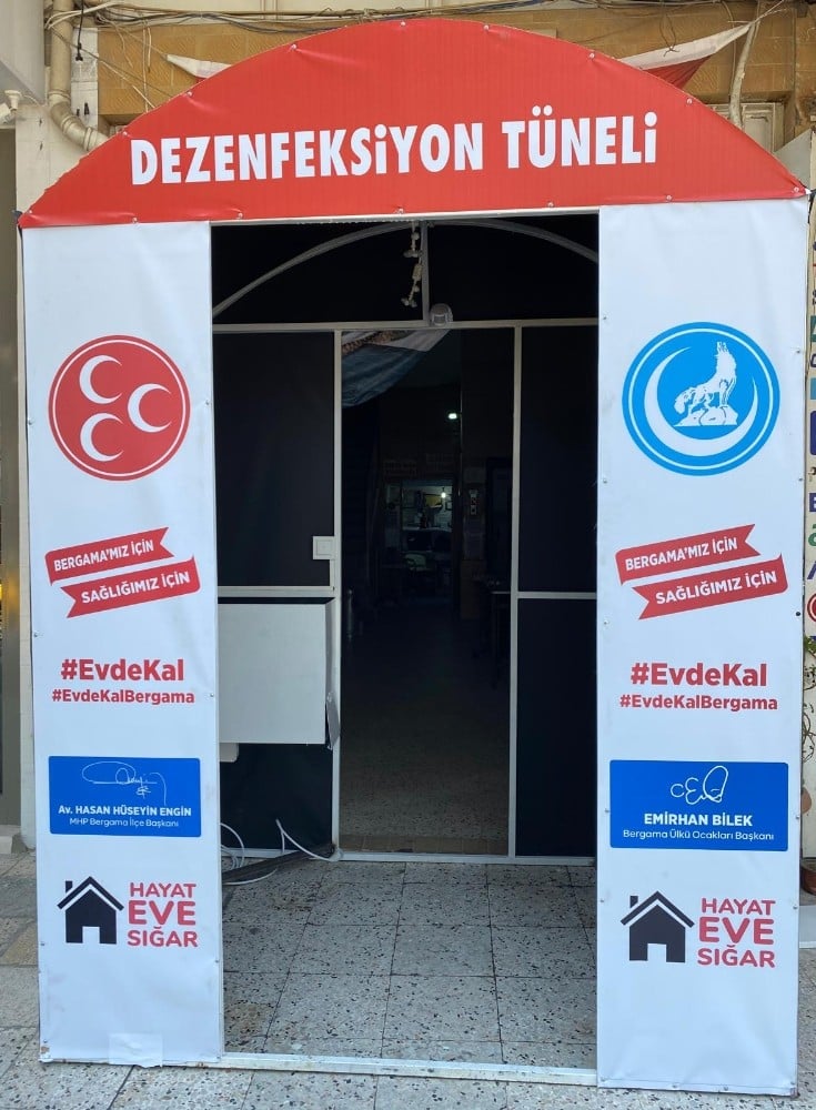 MHP Bergama’dan dezenfeksiyon tüneli 