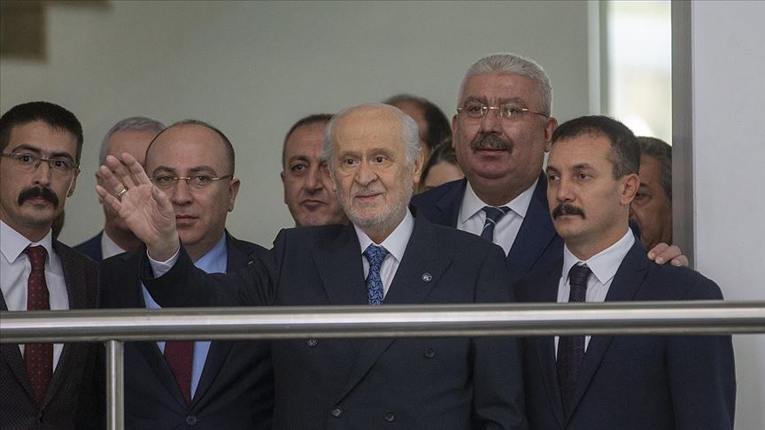 MHP Genel Başkanı Devlet Bahçeli MHP Genel Merkezi'ndeki mesaisine başladı