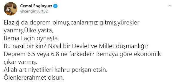 MHP Ordu Milletvekili Enginyurt’tan Berna Laçin’ne tepki 