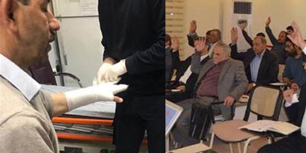 MHP''li üyeler arasında arbede çıktı