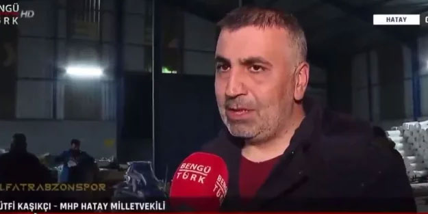 MHP'li vekil depreme canlı yayında yakalandı