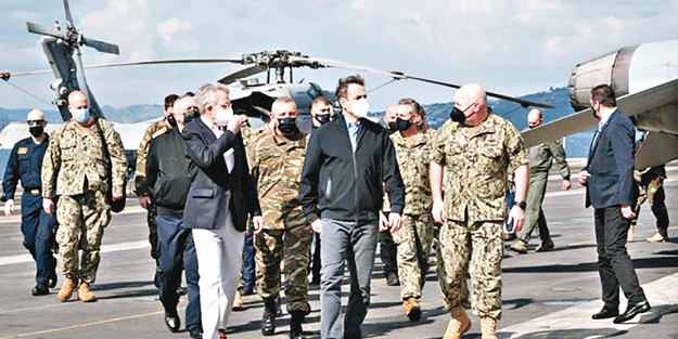 Miçotakis’ten, ABD gemisiyle gözdağı!