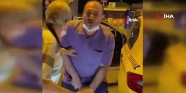 Mide bulandıran olay! Taksici kendisine tepki gösteren kişiye cinsel organını gösterip küfürler yağdırdı