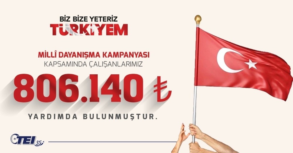 Millî Dayanışma Kampanyası’na bir destek de TEI - TUSAŞ Motor Sanayii A.Ş. çalışanlarından 