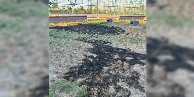 Millet Bahçesini ateşe veren ahmak yakalandı