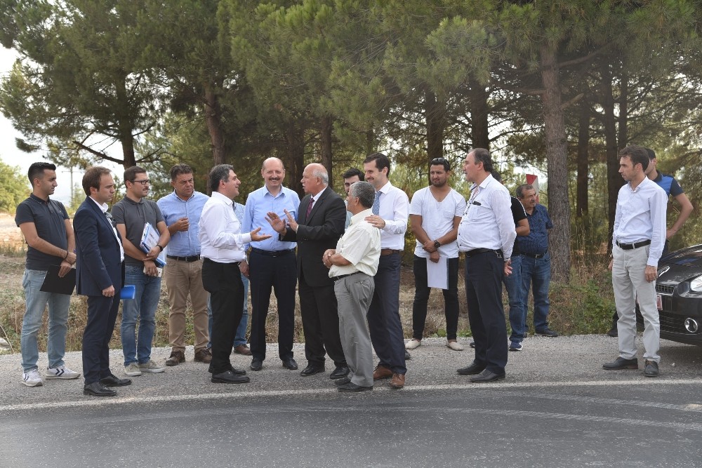 Milletvekili Adil Çelik Dursunbey yolunu inceledi 