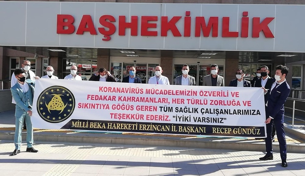 Milli Beka Hareketi Erzincan teşkilatından sağlık çalışanlarına destek 