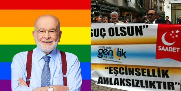 Milli Görüş tabanı tepkili: Saadet Partisi Genel Merkezine LGBT bayrağı da asılacak mı?