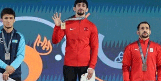 Milli güreşçi Kerem Kamal'dan Mısır'da altın madalya