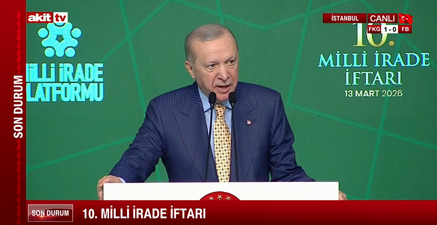 Milli İrade iftarında Erdoğan'dan dünyaya insanlık dersi! "Çocukların vurulduğu dünyada denizler mavi olsa ne yazar!"