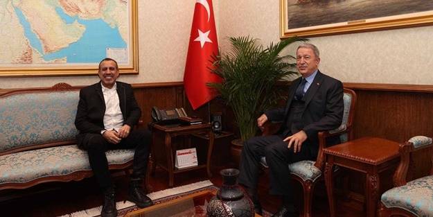 Milli Savunma Bakanı Hulusi Akar, Haluk Levent'i kabul etti