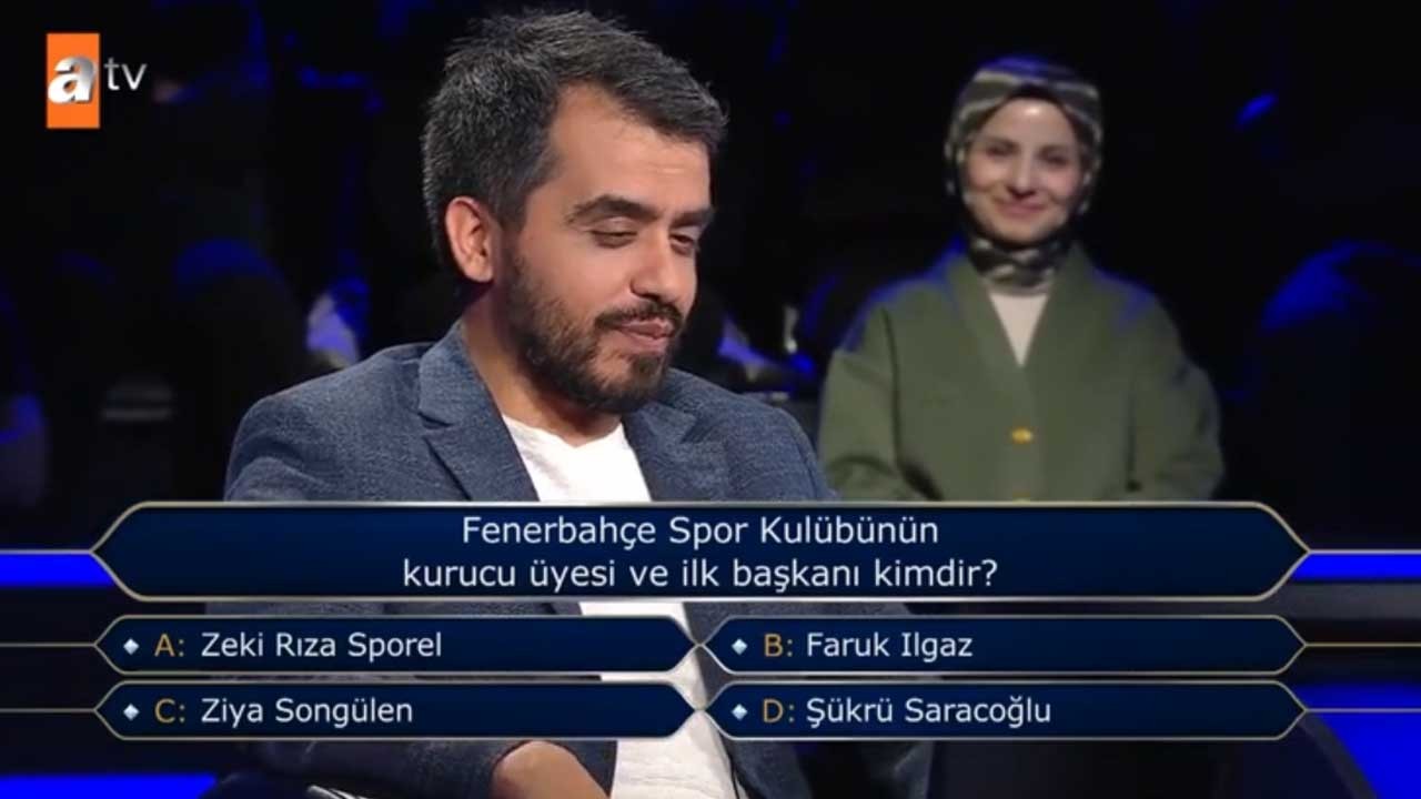 Milyoner’de 1 milyon TL’lik Fenerbahçe sorusu: Fenerbahçe'nin ilk başkanı kimdi?