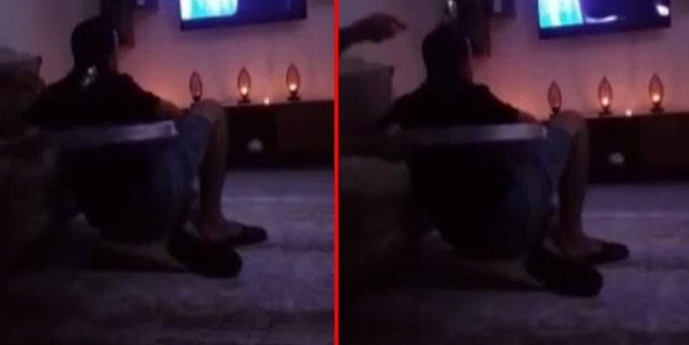 Milyonlarca kez izlendi! Korku filmi izleyen adama şoke eden şaka