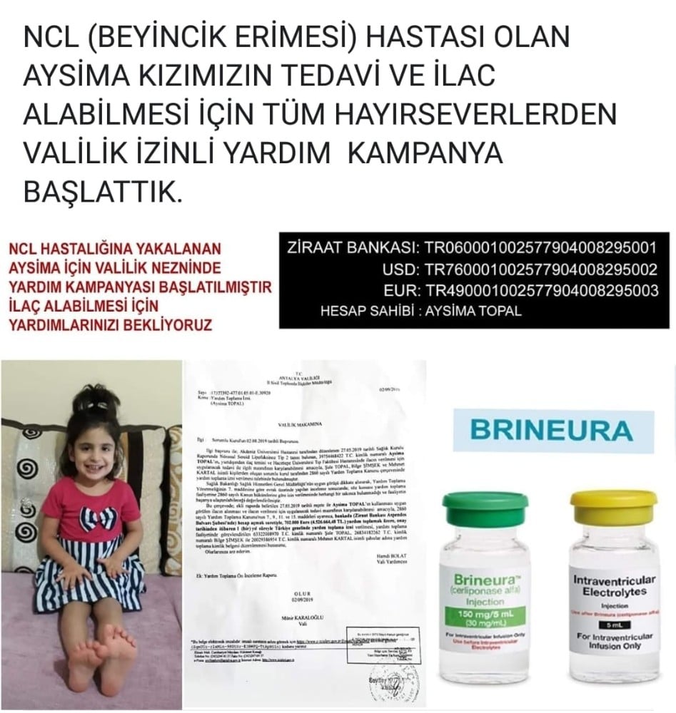 Minik Aysima için kampanya başlatıldı 