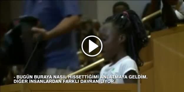 Minik kızdan ABD'ye insanlık dersi