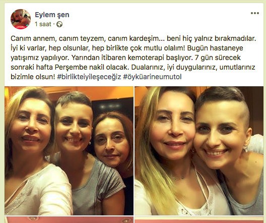 Minik Öykü’nün annesi müjdeyi sosyal medya hesabından verdi 