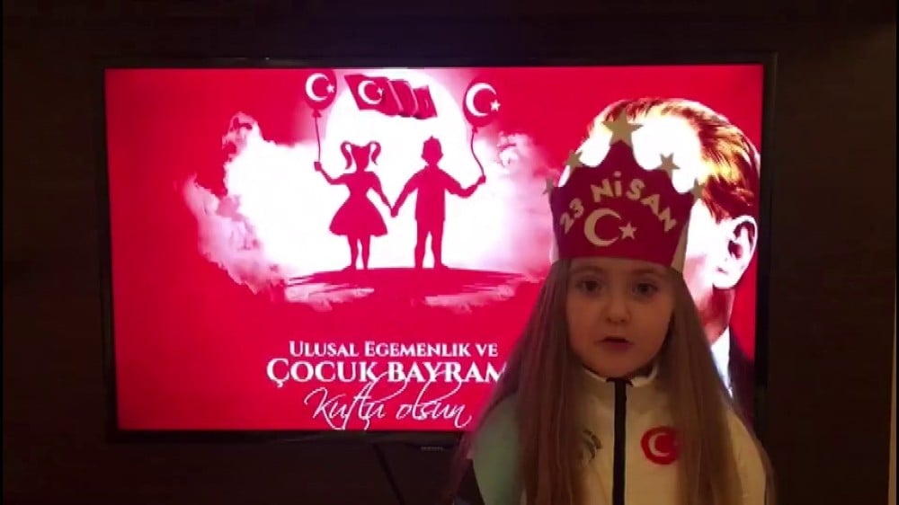 Minik sporculardan 23 Nisan mesajı 