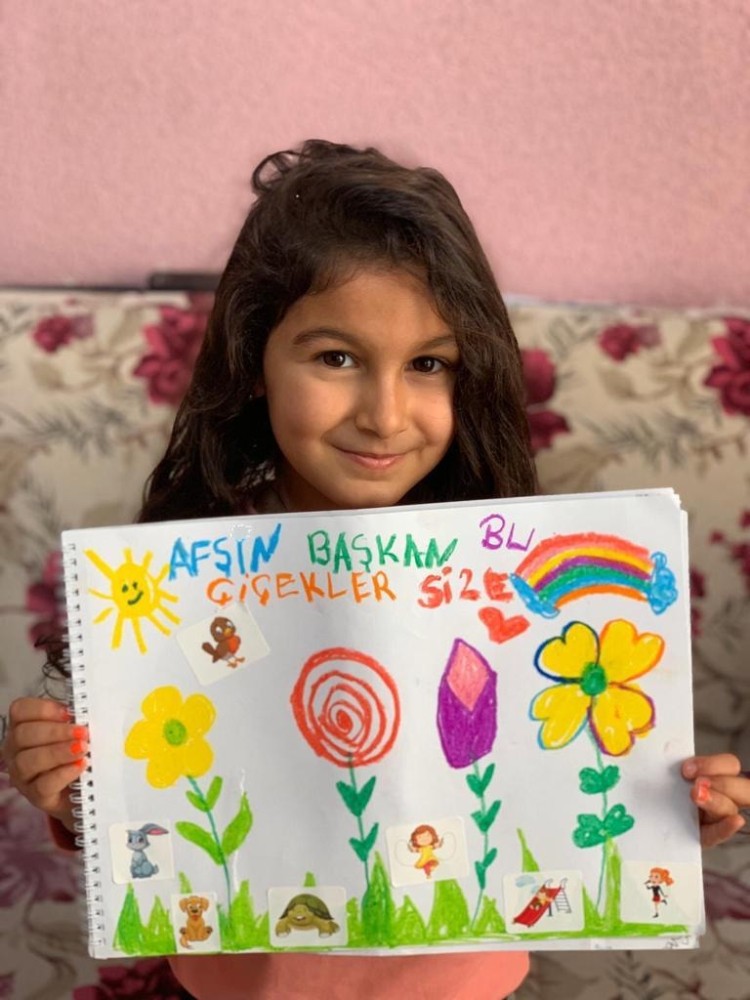 Miniklerden Başkan Yılmaz’a resimli mesaj 