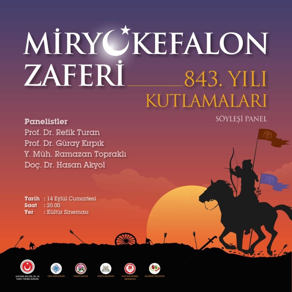 Miryokefalon Zaferi’nin 843.yıldönümü Isparta’da törenlerle kutlanacak 