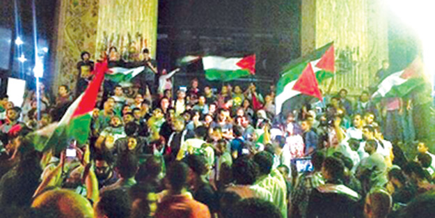 Mısır’da Gazze’ye destek gösterisi